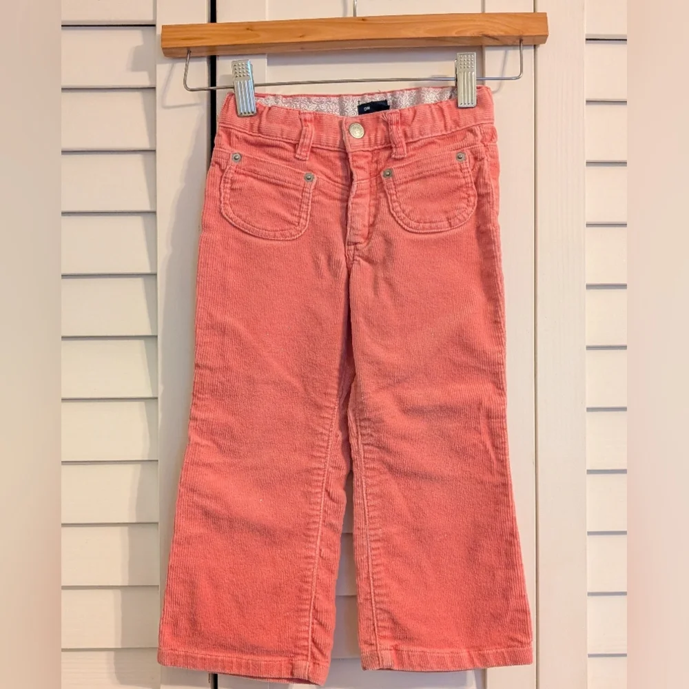 Y2K Baby Gap Toddler Girls Pink Sparkle Corduroy Pants 3T